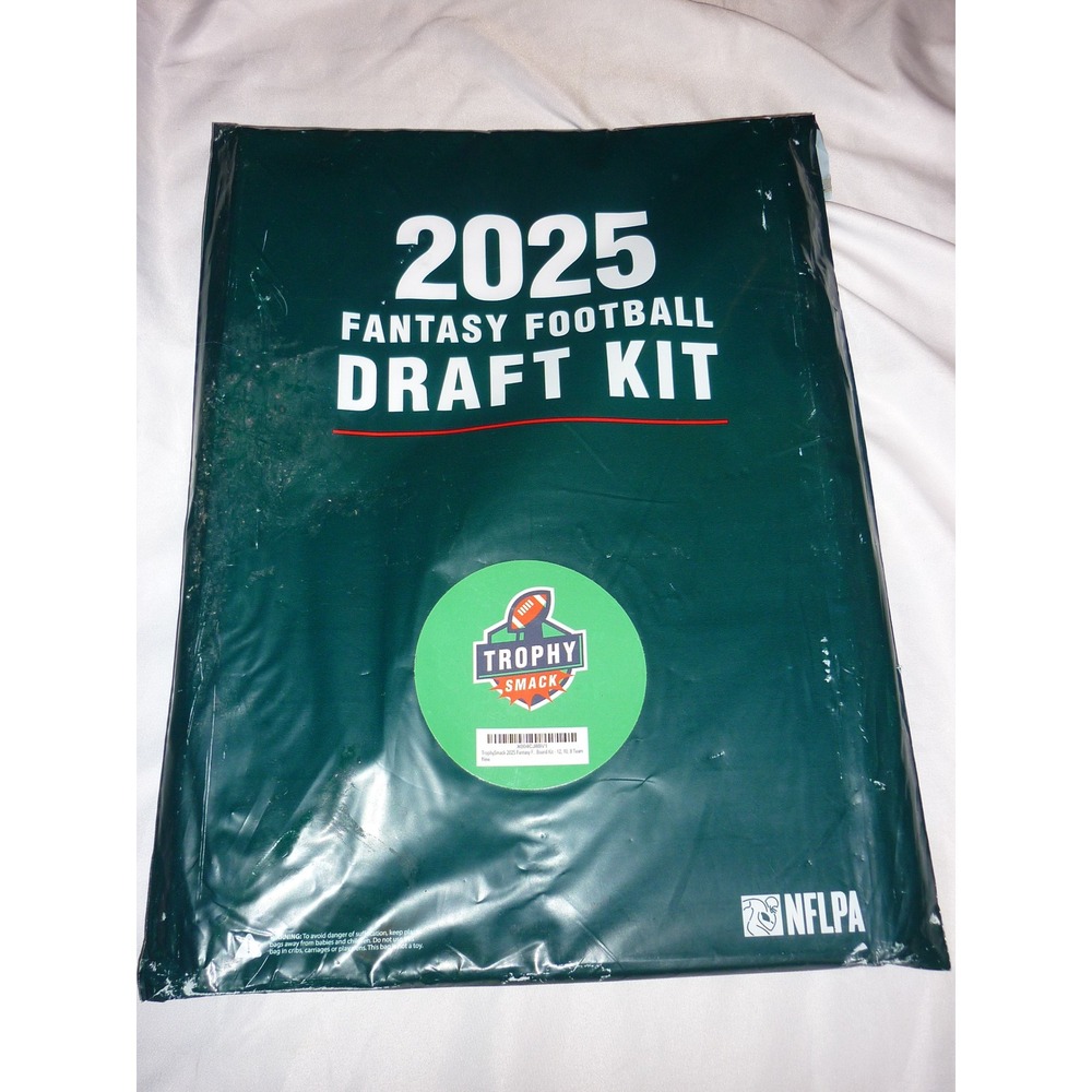 TrophySmack 2025 Fantasy Football Draft Kit NFLPA 8 10 12 Team Board New Sealed